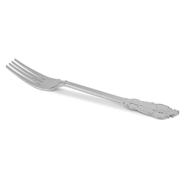 Smarty Had A Party Shiny Baroque Silver Plastic Forks (600 Forks), 600PK 7955-SBQ-CASE - main